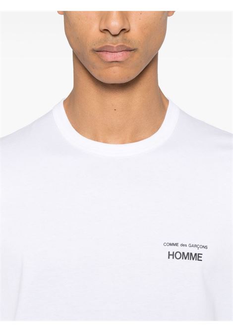 T-shirt con logo in bianco Comme des Garçons Homme - uomo COMME DES GARCONS HOMME | HOT1013